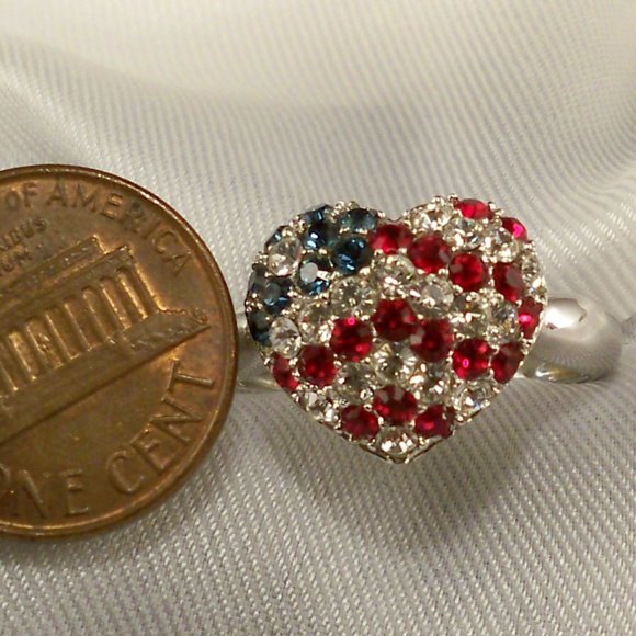 NEW Victoria Wieck Heart of American Cubic Zirconias Silver Ring - Picture 6 of 10